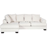 KINGSTON sofa 2.5 + chaise lounge left white