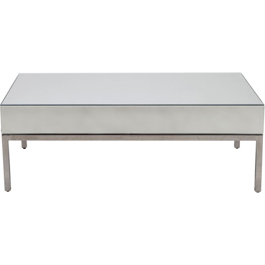 LOKA coffee table 130x70 clear/stainless steel