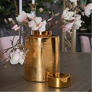ALIN jar with lid h42cm gold