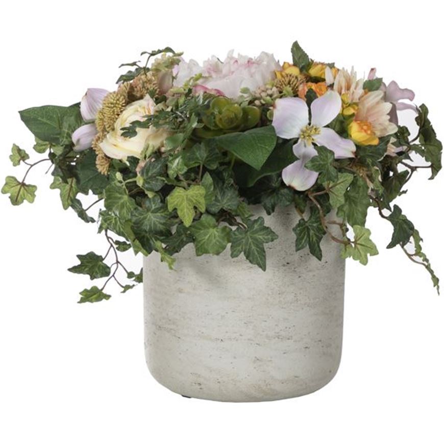Picture of MIX bouquet h31cm pink/light grey