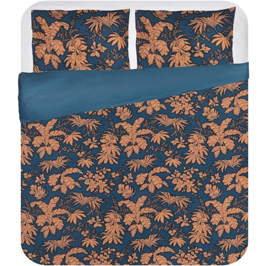 Picture of PALM duvet cover set of 3 blue