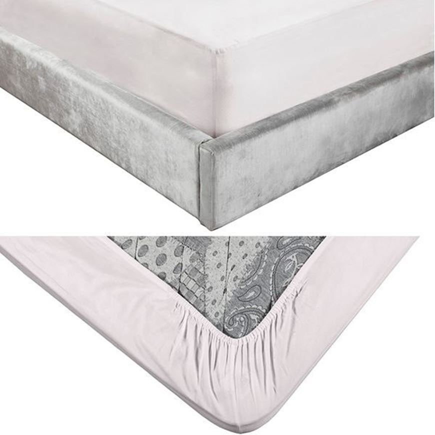ALIA fitted sheet 160x200+39 pink