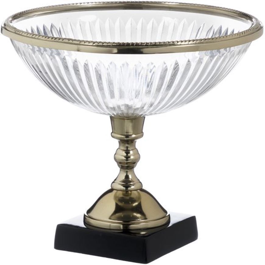 Picture of TRISTAN bowl h19cm gold/clear