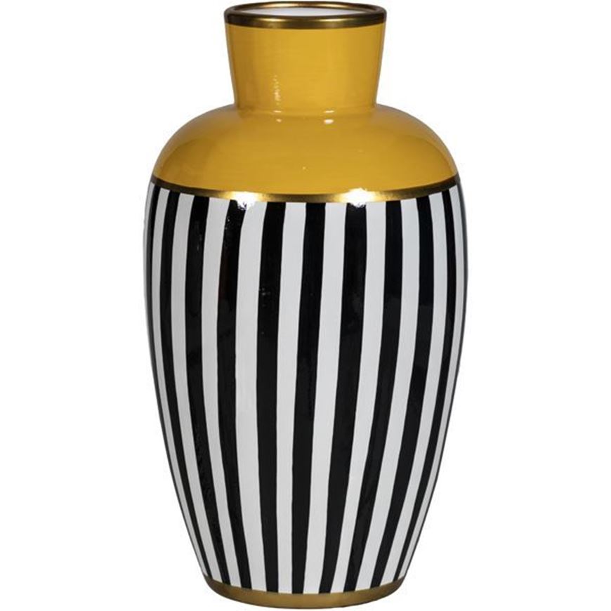 RETRO vase h33cm yellow