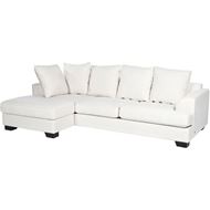 KINGSTON sofa 2.5 + chaise lounge Left white