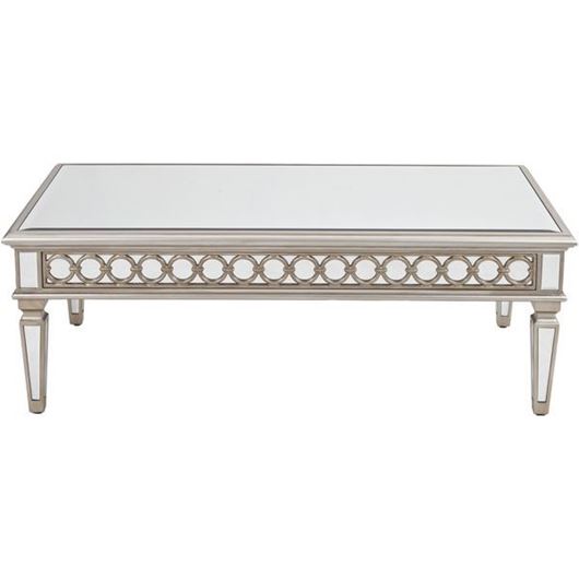 LINC coffee table 130x70 clear/gold