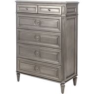 RIAM chest 6 drawers clear/silver