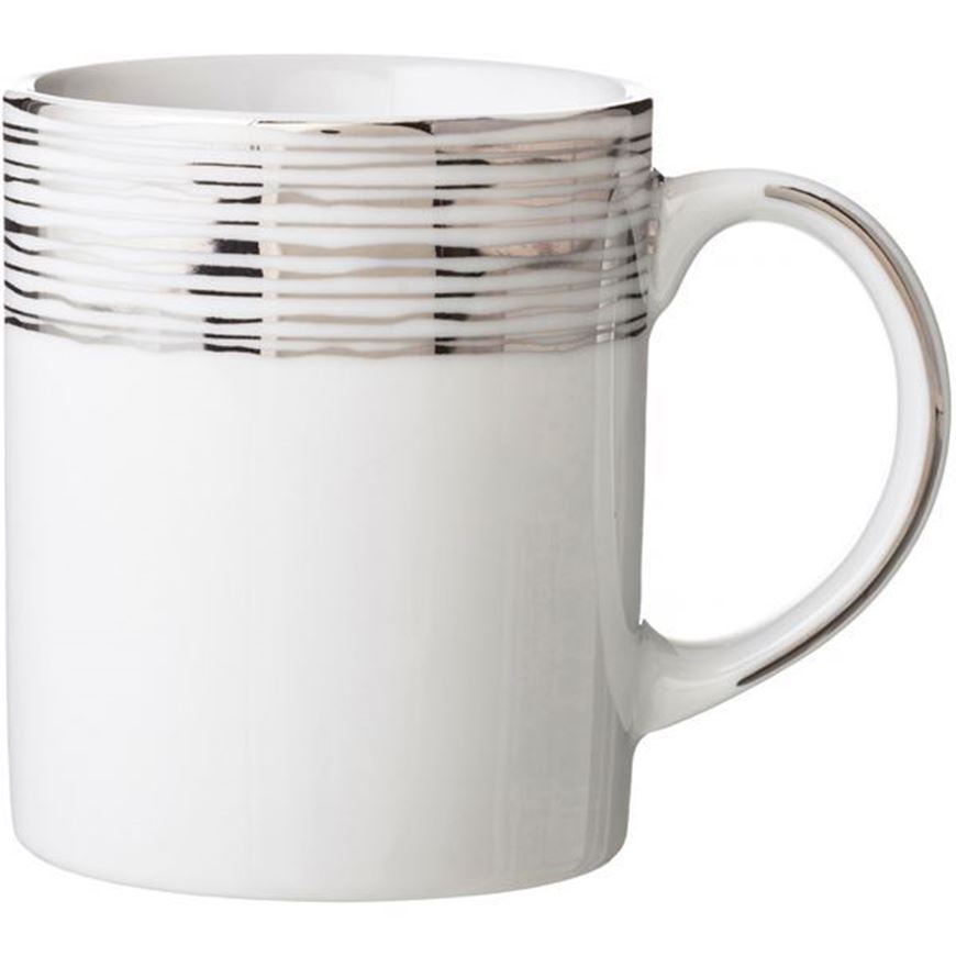 LINES mug white/silver