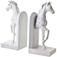 HORSE bookends h27cm set of 2 white