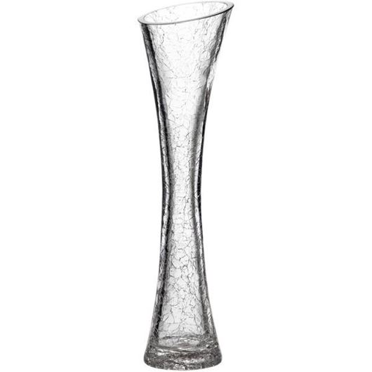CRACKLE vase h30cm clear
