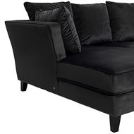 LOOS sofa 2.5 + chaise lounge Right microfibre dark grey