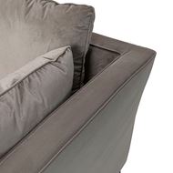 LOOS sofa 2.5 + chaise lounge Left microfibre taupe