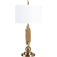 KUNST table lamp h81cm white/brass