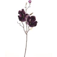 VELVET magnolia stem h61cm purple