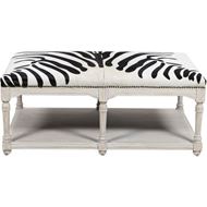 GRAND coffee table 130x79 faux leather black and white