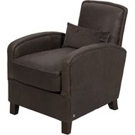 ALI armchair leather dark brown