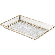 ELLISON tray 26x18 clear/gold