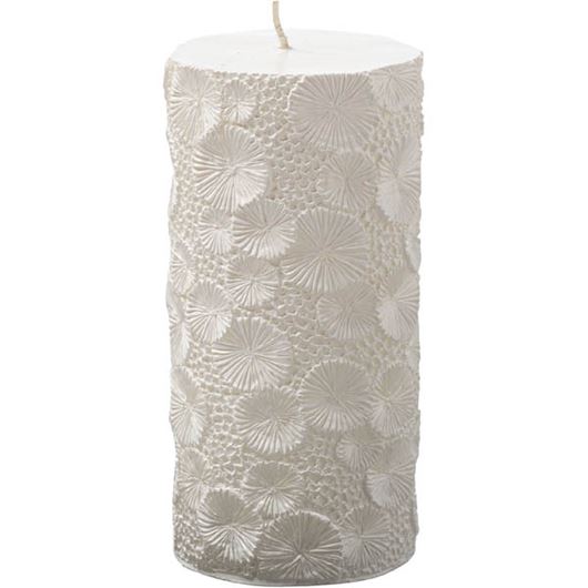 Picture of BLOSSOM pillar candle 8x16 white