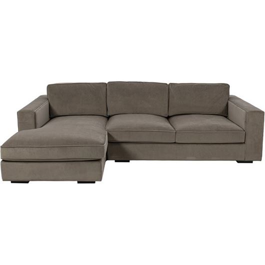 SENT sofa 2.5+chaise lounge Left microfibre taupe