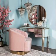 SPOON dressing table chair pink