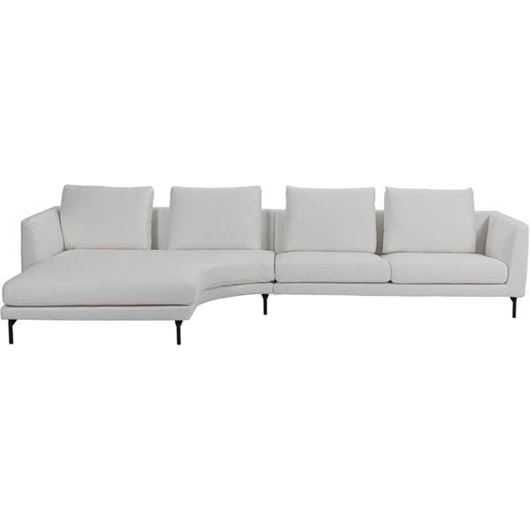 FRANCIS sofa 2.5 + chaise lounge Left white