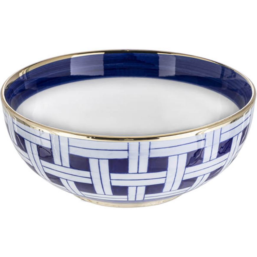 Picture of KELT bowl d30cm white/blue