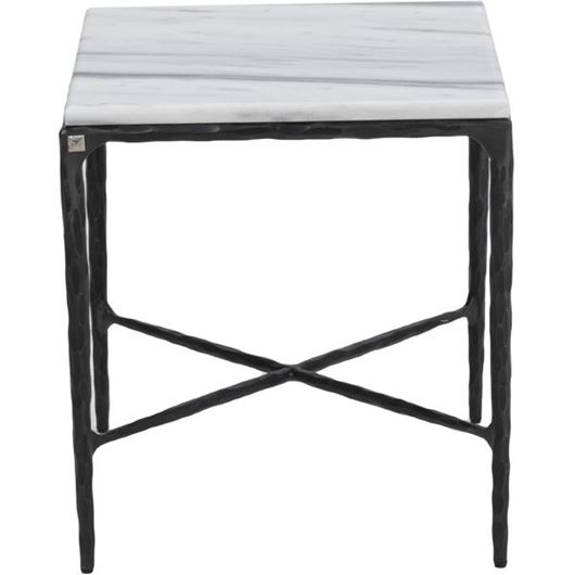 QUEEN side table 46x46 white/black