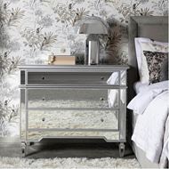VANE chest 3 drawers clear/silver
