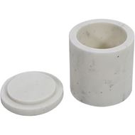 MARBLE canister with lid white