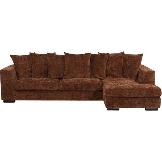 PASO sofa 2.5 + chaise lounge Right brown