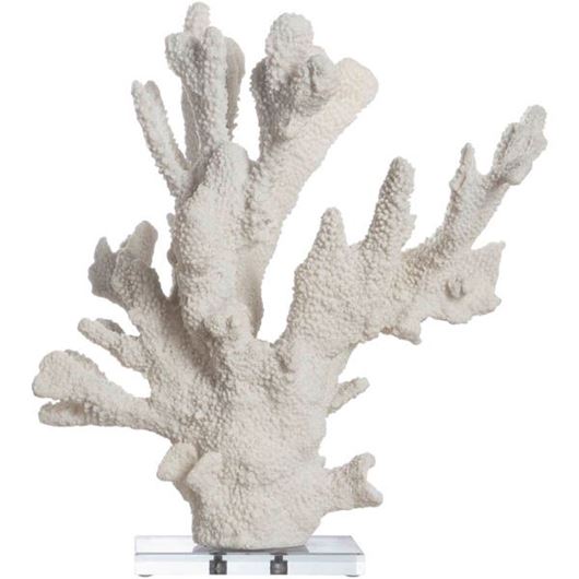 AARON coral decoration h38cm white