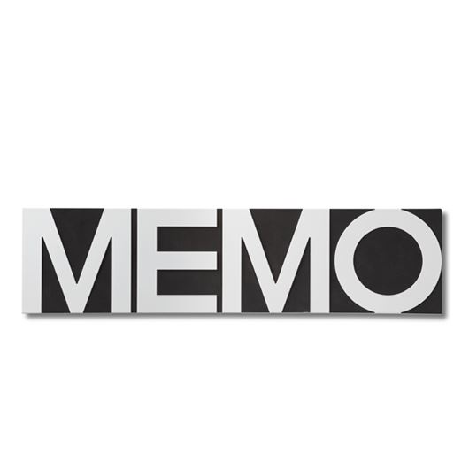 Picture of MEMO office board 53x14 white/black