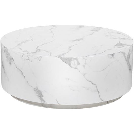 Picture of ALABASTER coffee table d90cm white