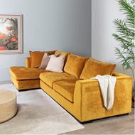 ELPASO sofa 2.5 + chaise lounge Left yellow
