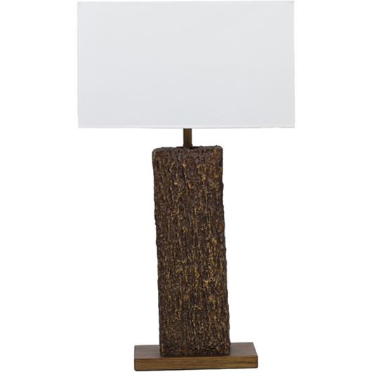 Picture of BARK table lamp h76cm white/brass