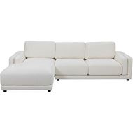 MILAN 2 seater sofa + chaise lounge Left white