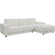 MILAN 2 seater sofa + chaise lounge Right white