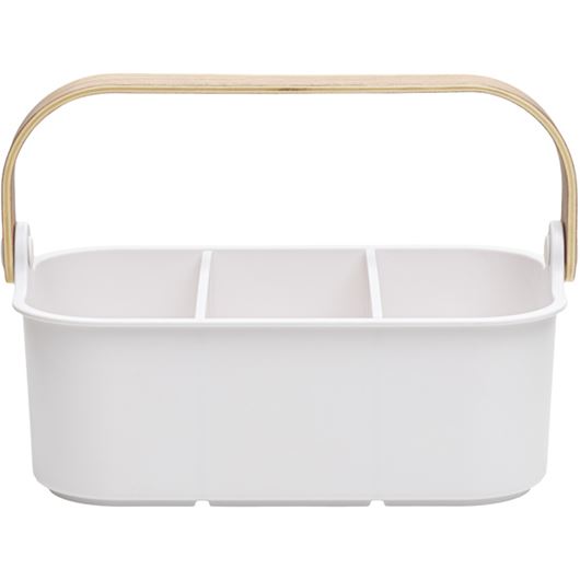 Picture of BELLWOOD bin white/natural - 28x17cm