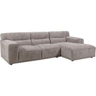 GROOVY 2 seater sofa with right chaise taupe
